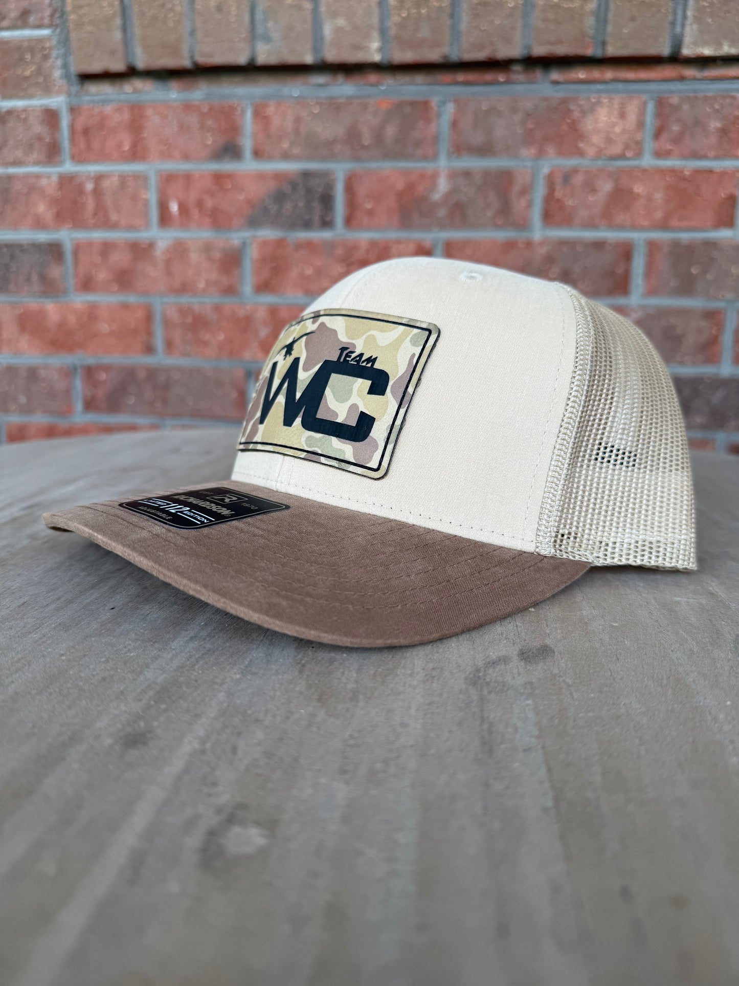Khakis Trucker with Camo Patch
